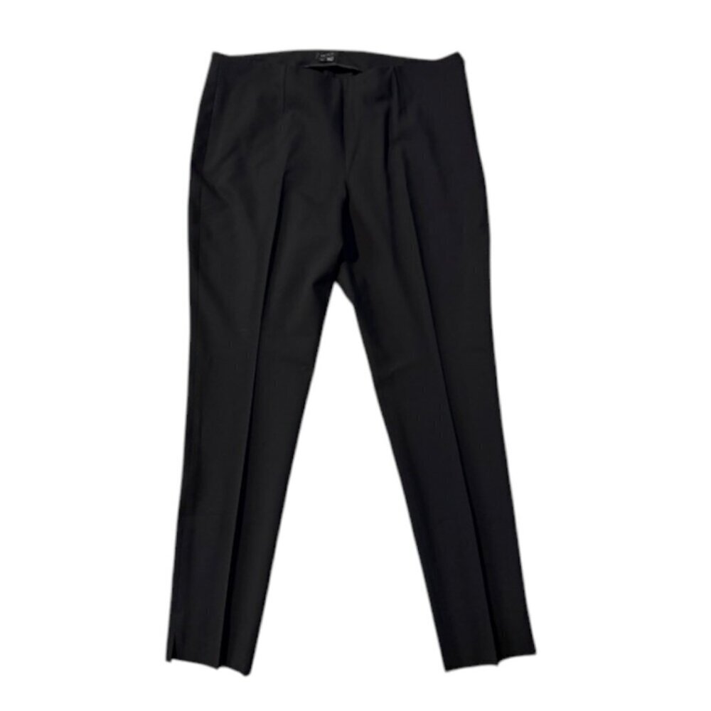 Theory Womens Dress Business Black Pants Straight Leg Slits On the Side Sz 6 EUC